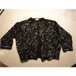 vintage hong kong beaded wool sweater