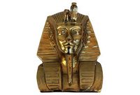 vintage king tut brass bust