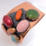 vintage matisse stone cuff bracelet