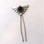 vintage native american sterling amethyst hair pin