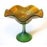 vintage northwood carnival glass compote