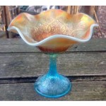 vintage northwood carnival glass compote