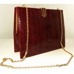 vintage python snakeskin handbag