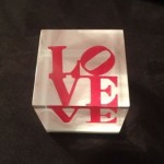 vintage robert indiana love paperweight