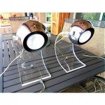 vintage robert sonneman eye ball lamps