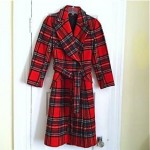 vintage saks fifth venue young dimensions plaid coat