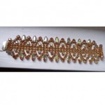 vintage sherman rhinestone wide bracelet