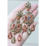 vintage trifari dangle earrings