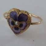 vintage victorian enamel sweetheart ring