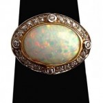 vintage 14k opal cocktail ring