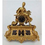 antique 1880s french gilt mantel clock