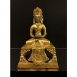 antique 18th century gilt bodhisattva