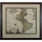 antique 18th century hand colored map