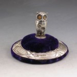 antique 1905 james deakin silver owl pin cushion