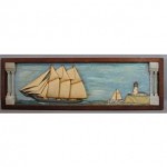 antique american folk art nautical diorama