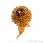 antique cartier sapphire pin