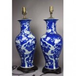 antique chinese blue and white vase lamps