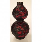 antique chinese cinnabar lacquer vase