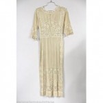 antique filet lace edwardian day dress