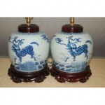 antique porcelain ginger jar lamps