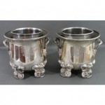 antique sheffield champagne wine buckets