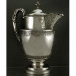 antique silver beer jug