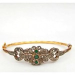 antique victorian emerald diamond bracelet