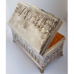 antique victorian solid silver box