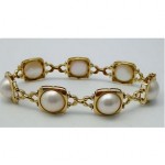 vintage 14k mabe pearl bracelet