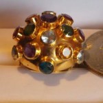 vintage 18k sputnik ring