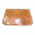 vintage 1940 crocodile clutch with bakelite scotties