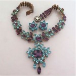 vintage 1950s french necklace and earrings set