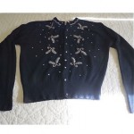 vintage 1950s schiaparelli beaded sweater