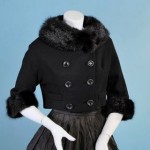 vintage 1960s cropped mink trim jacket