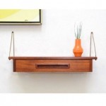 vintage 1960s danish modern teak entry shelf