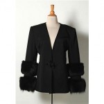 vintage 1960s fox trim wool jacket