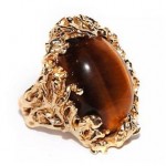 vintage 1960s tigers eye ring