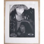 vintage 1968 francine gravel etching