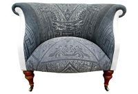 vintage batik and linen chair