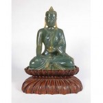 vintage carved jade buddha