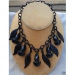 vintage celluloid charm necklace