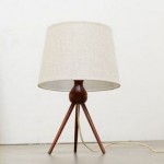 vintage danish modern teak lamp