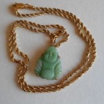 vintage jade buddha necklace