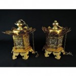 vintage japanese copper lanterns