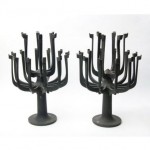 vintage jens quistgaard dansk iron candelabra