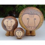 vintage lisa larson lion set