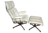 vintage lounge chair and ottoman