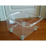 vintage lucite rolling record holder