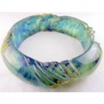 vintage marbled bakelite bracelet