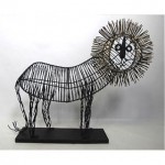 vintage metal wire lion sculpture